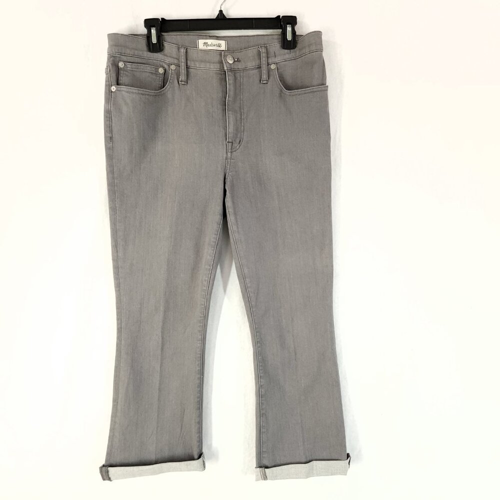Madewell Jeans Womens Size 31 Cali Demi-Boot Jeans Cuff Hem Denim Gray